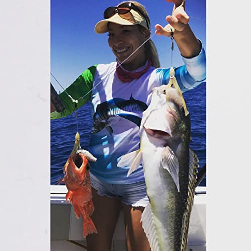 Deep Drop Tilefish Rig with Glow Squid & 8/0 Circle Hooks - 3 Hook Version