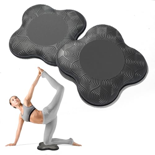 Extra Thick Yoga Knee & Elbow Cushions - 2 Packs - Black