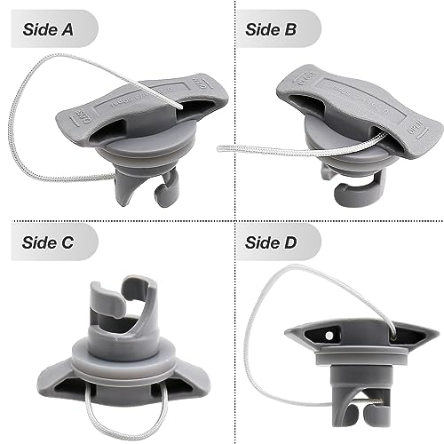 2 Pcs Inflatable Boat Air Valve Caps - Leak-Proof PVC Covers