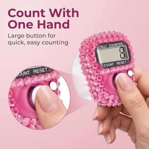 Portable Digital Finger Tally Counter with Resettable Display
