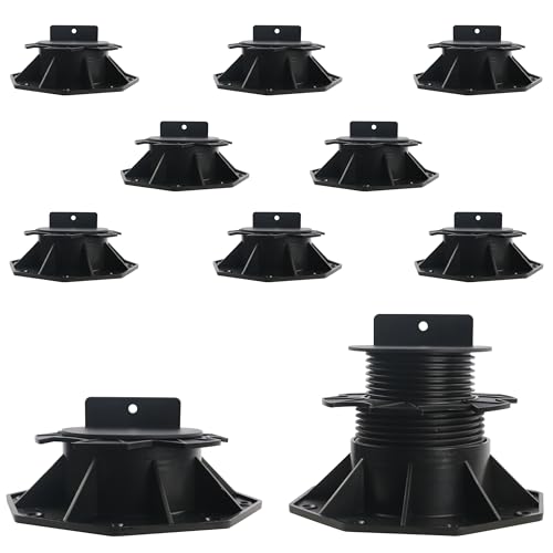 Goldshire Adjustable Deck Support Pedestals 2-3/8''–5-1/2'' 10Pcs
