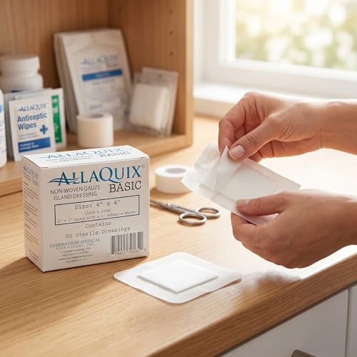 Island Dressing Post Surgery - Sterile Non Stick Gauze Pads 4"x4" - 50 Pack