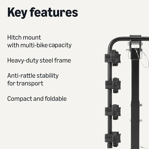 4-Bike Hitch Rack for Car, SUV & Truck - Heavy-Duty Steel Frame