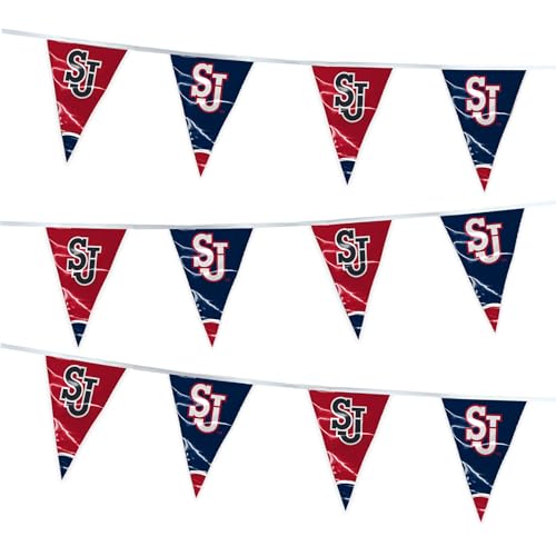 St. John's University Pennant Banner String - 15 ft with 24 Triangular Pennants