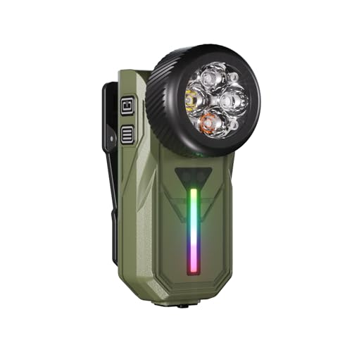 Rechargeable LED Flashlight with Gesture Control, Magnetic Clip & 90° Pivot Head