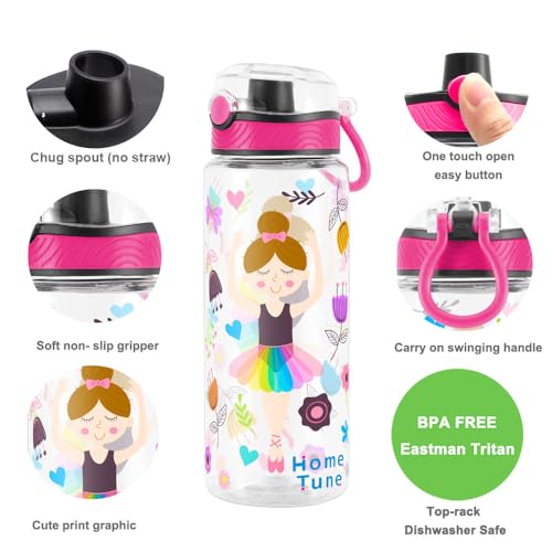 Home Tune 23oz Dancing Water Bottle for Kids, Girls & Boys, School & Outdoor