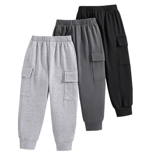 Nivne Tco Boys Casual Sweatpants Set 8 Years - 3 Pack Toddler & Kids Pants