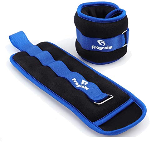 4 lbs Ankle Weights Pair - Adjustable Strap for Strength Training