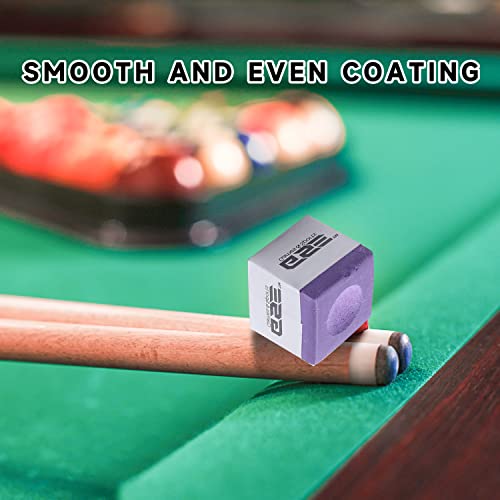 Billiard Pool Cue Chalk - Professional Quality 12-Pack, Purple