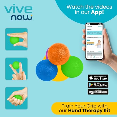Hand Therapy Stress Balls - Blue Grip Strengthener for Pain Relief