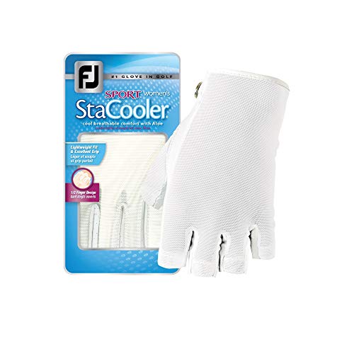 Women's StaCooler Sport Golf Glove - White, Large, Left Hand