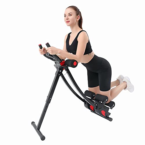 Height Adjustable Ab Machine - Foldable Home Gym Equipment