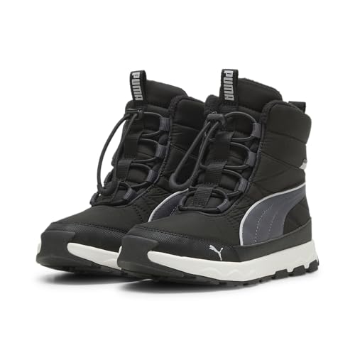PUMA Kids Boys Evolve Snow Boots - Big Kid Black Winter Ankle Shoes