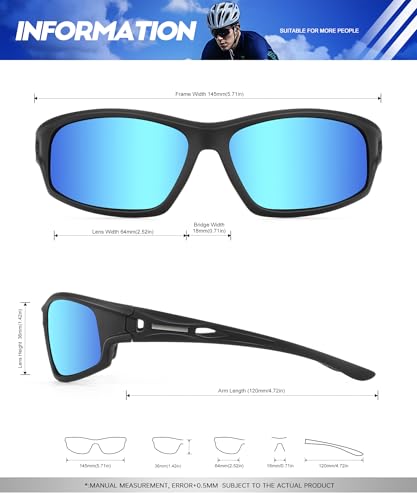 Polarized Sports Sunglasses for Men & Women - UV400 Protection