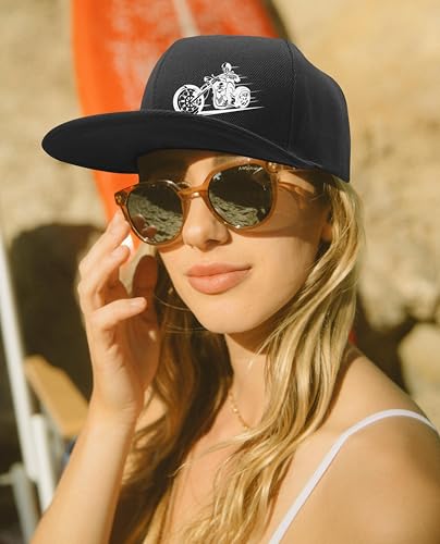 Funny Motorcycle Skull Baseball Cap - Adjustable Hat for Men