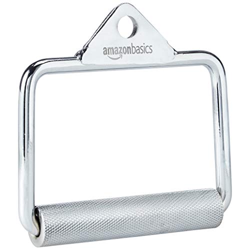 Amazon Basics Cable Handle and Rope Attachments for Weight Machines - D Handles & Nylon Rope