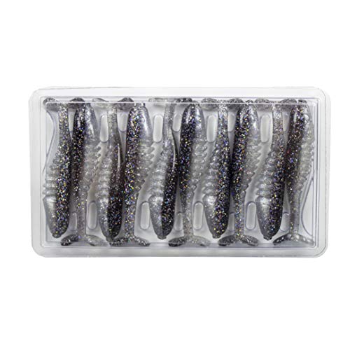 Slab Hunt'R Soft Plastic Crappie Fishing Lure - 2.25 Inch, Threadfin Shad