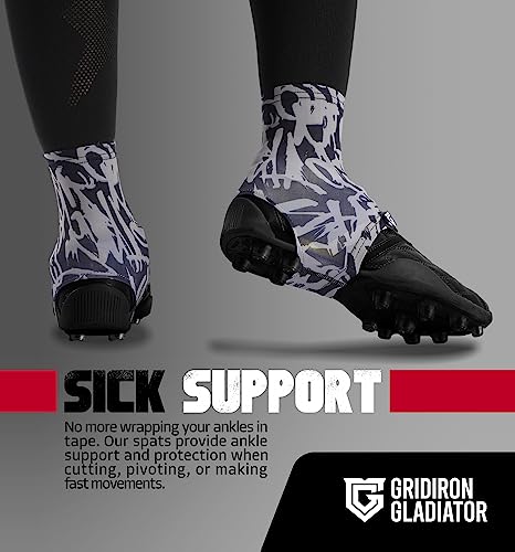 Football Cleat Covers - Lightweight Polyester Spats - Graffiti / Small