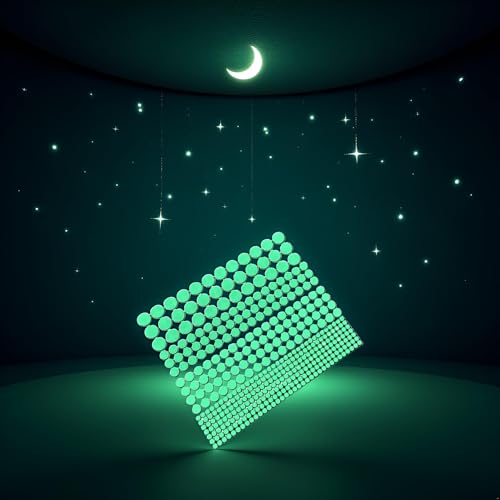 1 Sheet 407 Pcs Green Glow in The Dark Wall Stickers Adhesive Dots Luminous Ceiling Decals for Kids Bedroom Halloween Home Decoration Removable Glow in Dark Dots Wall Decals Stickers Room Decor Kit