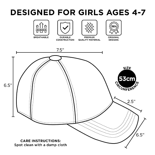 JoJo Siwa Adjustable Girls Baseball Cap - Ages 4-7 - Black