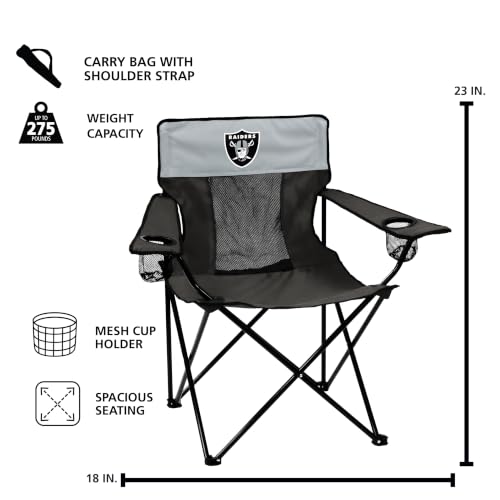 NFL Las Vegas Raiders Elite Chair - Portable & Sturdy Design