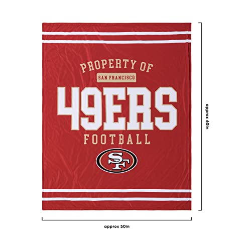 NFL Team Logo Sherpa Plush Throw Blanket - 60" x 50"
