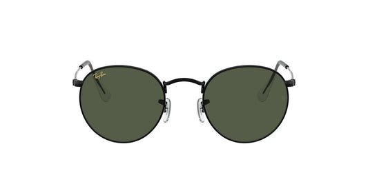 Ray-Ban Unisex RB3447 Round Metal Round Sunglasses, Black/G-15 Green, 50 mm