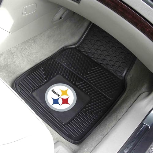 Heavy Duty Vinyl Car Mats Set - Pittsburgh Steelers Front Row