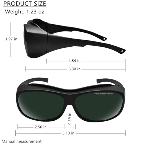 Laser Safety Glasses Red Light Therapy Goggles UV Blocking Laser Glasses for Laser Cosmetology Operator Eye Protection
