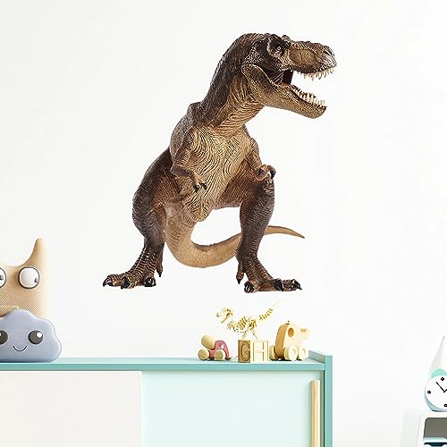 Fierce Tyrannosaurus Rex Dinosaurs Wall Stickers, sacinora Wild Animal Wall Decals Removable Vinyl Peel and Stick for Kids Boy Nursery Living Room Bedroom Children's Room Playroom Art Decorations