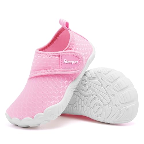 Racqua Toddler Water Shoes Pink 9 Boys Girls Non-Slip Quick Dry Beach & Pool Footwear