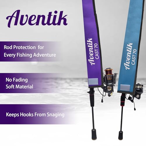 Neoprene Fishing Rod Sleeve - 75 Inch Casting - Purple