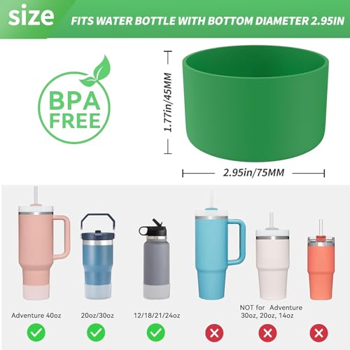 Silicone Bumper Boot for Stanley Quencher H2.0 - Green