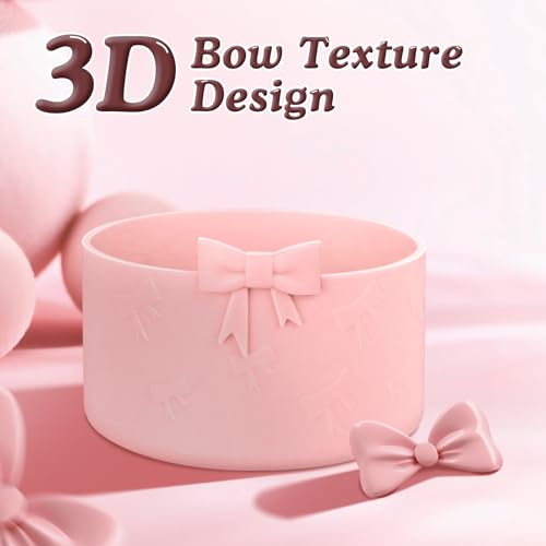 Silicone Boot for Stanley 20-40oz Tumbler - Pink Bow