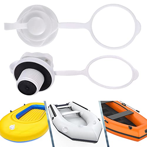 Inflatable Boat Air Valve - One-Way Spiral Air Plug 22mm - White