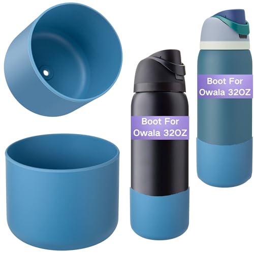 Silicone Boot for Owala 32 oz Water Bottle - Light Denim Blue