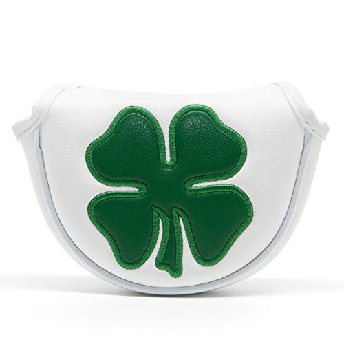 Barudan Golf Putter Cover Half Mallet Headcover with Magnetic Closure - 3 Colors (White)
