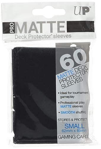 Pro-Matte Black Deck Protectors for Small Cards - 60 Count