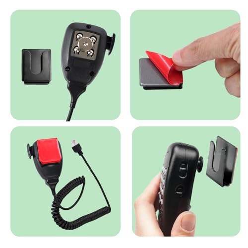 2-Pack Adhesive Metal Radio Microphone Hanger - 36x30x10mm Style 1
