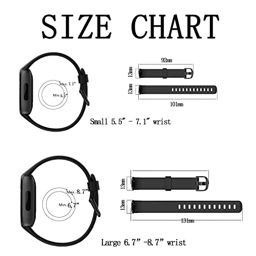 Soft Silicone Sport Wristband for Fitbit Inspire 3 - Large