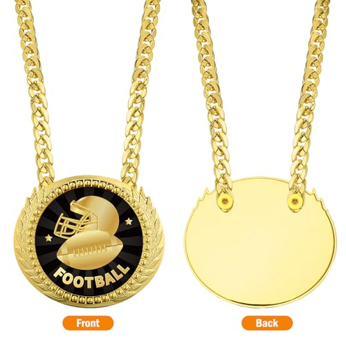Tondiamo Sports MVP Turnover Chain Medal - 6-inch Gold Football Award - Sports Trophy for Winners