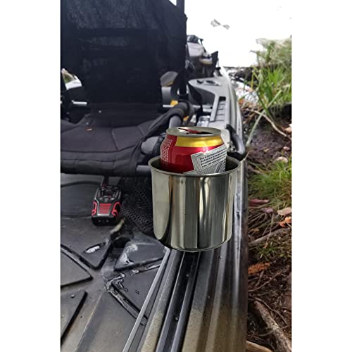 Multi-Functional Kayak Cup Holder - Stainless Steel, Track Mounted