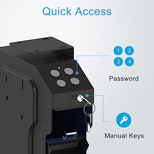 Quick Access Bedside Gun Safe for Handgun - Drop-Down Design 07-LWVE-TDDF