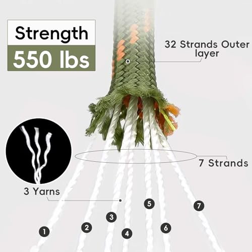 550 Paracord 100ft Nylon Survival Cord - Black