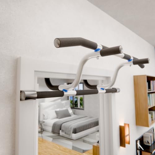 XL Doorway Pull Up Bar with Elevated Bar & Adjustable Width