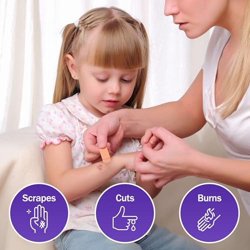 Adhesive Bandages - Box of 100 Flexible Sheer Plastic Bandages
