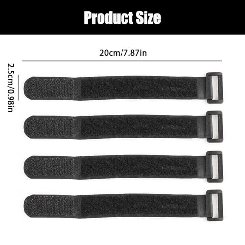 20-Pack Elastic Fishing Rod Straps - Stretchy Organizers for Rods