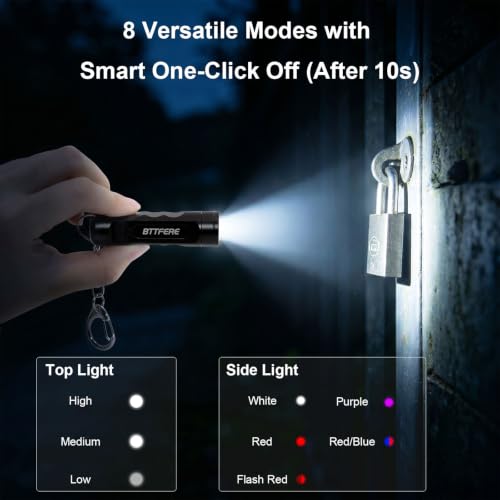 USB-C Rechargeable Mini Keychain Flashlight with Magnetic Base