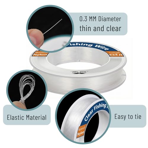 218-Yard Nylon Fishing Line, Multipurpose Clear String - 2 Pack
