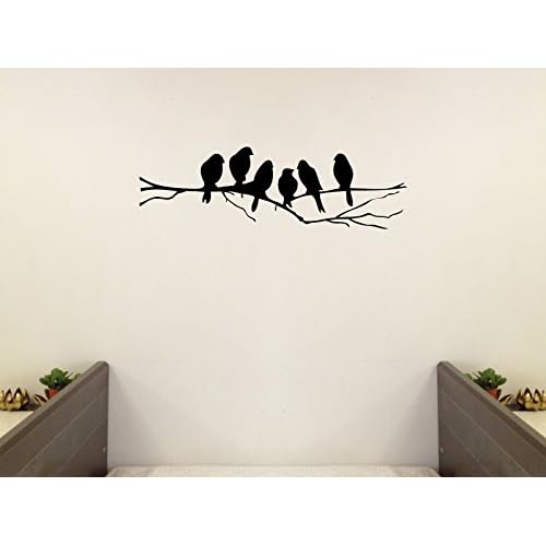 Picniva Black 22" X 7" Bird Tree Branch Art Home Mural D?cor
